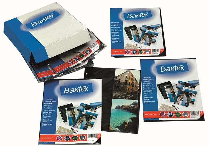 Bantex Pochette photo 10x15 0,09mm format portrait 8 photos noir (10)