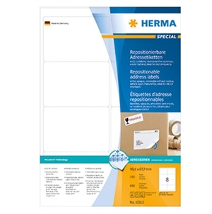 HERMA étiquettes détachables 99,1 x 67,7 mm, 800 pièces.