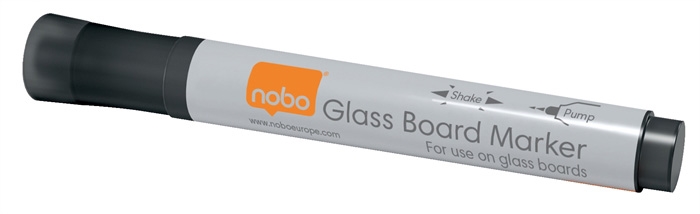 Nobo WB Marqueur pour tableau en verre rond 3 mm noir (4)