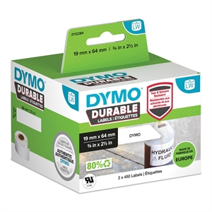 Dymo LabelWriter Étiquette de code à barres durable 19 mm x 64 mm 2 rouleaux
