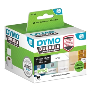 Dymo LabelWriter durable carré polyvalent 25 mm x 25 mm par pièce.
