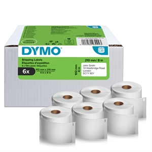 Dymo LabelWriter 102 mm x 210 mm Étiquettes DHL 6 rouleaux de 140 étiquettes chacun.