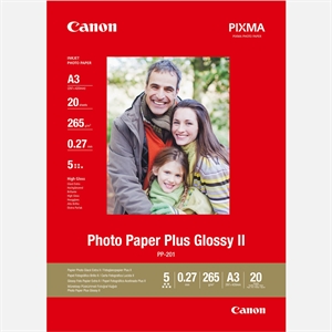 Canon PP-201 Photo Paper Plus II 265g/m² - A3, 20 feuilles