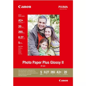 Canon PP-201 Papier Photo Plus II 265g/m² - A3+, 20 feuilles