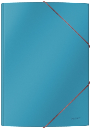 Leitz 3-clapet classeur élastique en carton Cosy A4 bleu