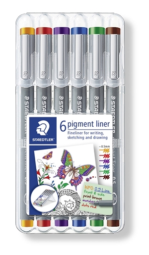 Staedtler Fineliner pigment liner 0,5mm assorti (6)