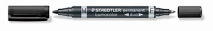 Staedtler Marqueur Lumocolor Duo Perm 0,6-1,5mm noir