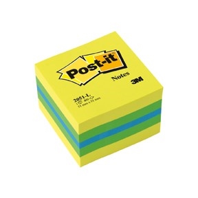 3M Post-it Notes 51 x 51 mm, mini cube bloc de notes adhésives citron