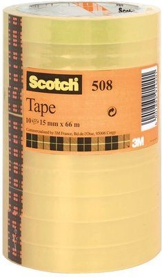 3M Tape Scotch 508, 15mmx66m, transparent (10)