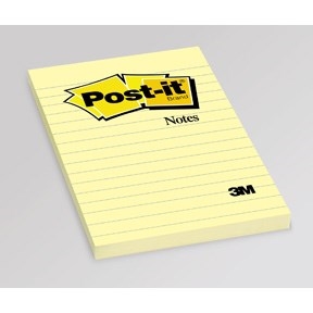 3M Post-it Notes 102 x 152 mm, lignées jaunes