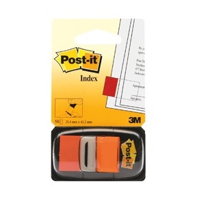 3M Post-it Indexfaner 25,4 x 43,2 mm, orange