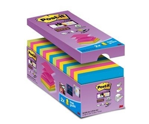 Post-it Z-Notes 3M 76 x 76 mm, Super Sticky V-Pack - Pack de 16
