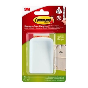 3M Command support pour toiles extra large, blanc, 1 support + 4 bandes adhésives