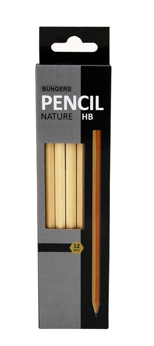 Büngers Crayon de couleur naturel HB (12)