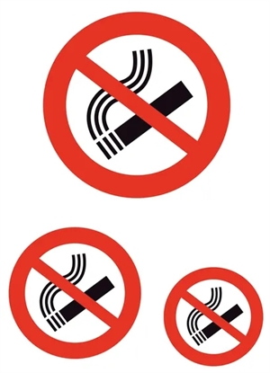 HERMA étiquettes "No smoking" interdiction de fumer etc., 3 pièces.