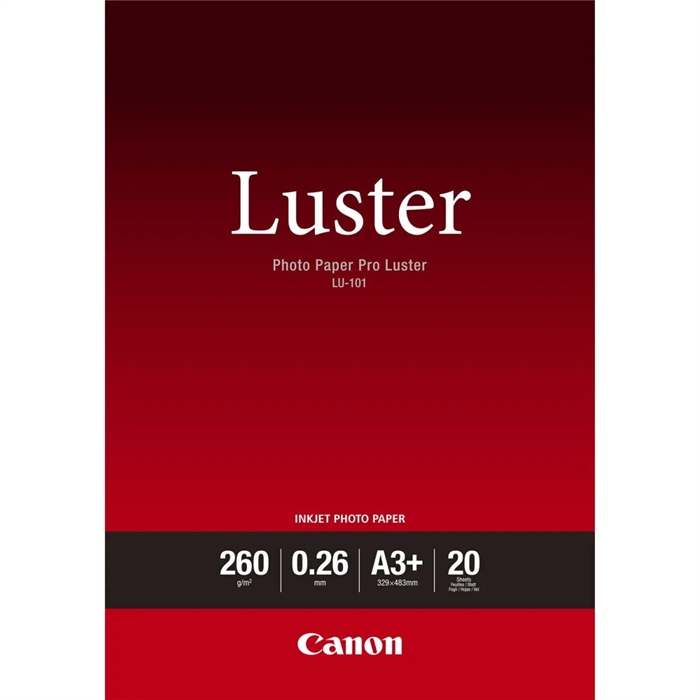 Canon Papier Photo Pro Luster 260g/m² - A3+, 20 feuilles