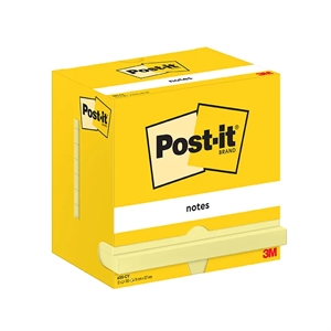 Notes Post-it 3M 76 x 127 mm, jaunes - lot de 12