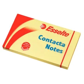 Esselte Contacta Notes 75 x 125 mm, jaune