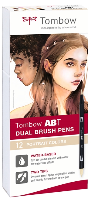 Tombow Marker ABT Dual Brush 12P-4 couleurs de portrait (12)