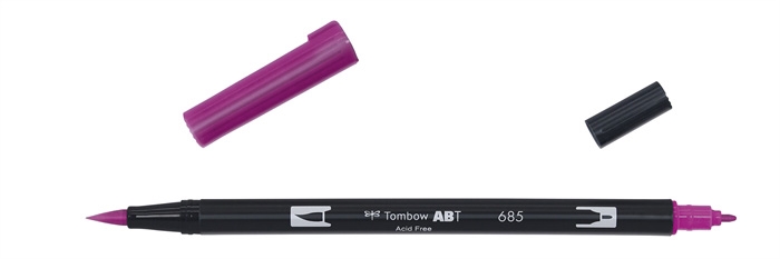 Tombow Marker ABT Dual Brush 685 magenta foncé