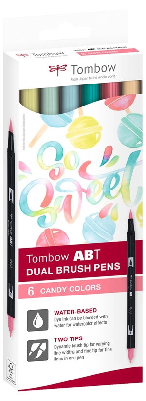 Tombow Marker ABT Dual Brush 6C-4 Boîte à bonbons (6)