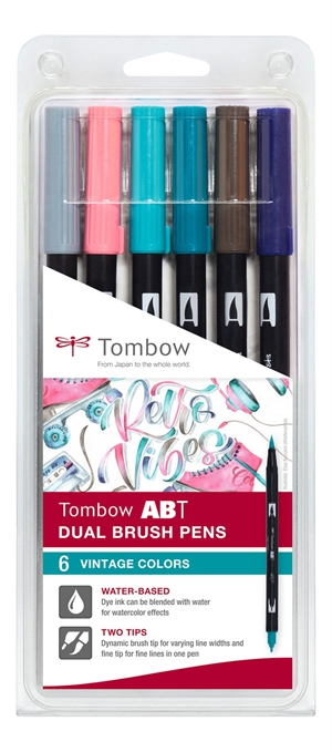 Tombow Marker ABT Double Brush 6P-5 Vintage (6)