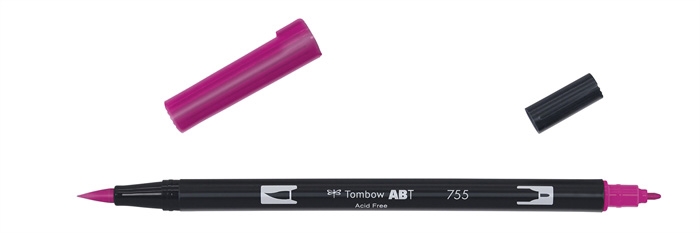 Tombow Marqueur ABT Dual Brush 755 rouge rubis