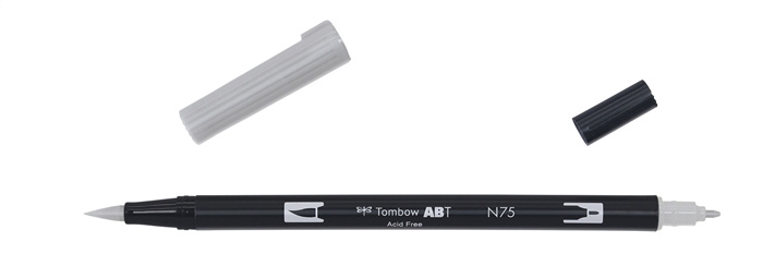 Tombow Feutre ABT Dual Brush N75 gris froid 3