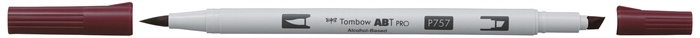 Tombow Marqueur d\'alcool ABT PRO Dual Brush 757 rouge port