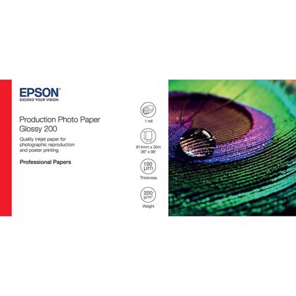Epson Production Photo Paper Glossy 200 36" x 30 mètres