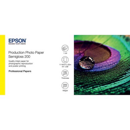 Epson Production Photo Paper Semigloss 200 44" x 30 mètres
