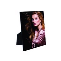 ChromaLuxe Flat Top Photo Panel with Easel - 130 x 180 x 6,35 mm Gloss White Hardboard