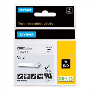 Tape Rhino 24mm x 5,5m couleur vinyle bl/whi