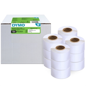Dymo DYMO LabelWriter 28 mm x 89 mm étiquettes d'adresse standard, 12 paquets.