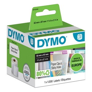 Dymo Label Multi 32 x 57 retirer blanc mm, 1000 pièces.