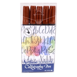 Artline Supreme Calligraphy Pen 5 - ensemble sépia