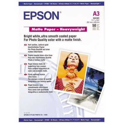 Epson Matte Paper Heavy Weight 167 g, A3 50 feuilles