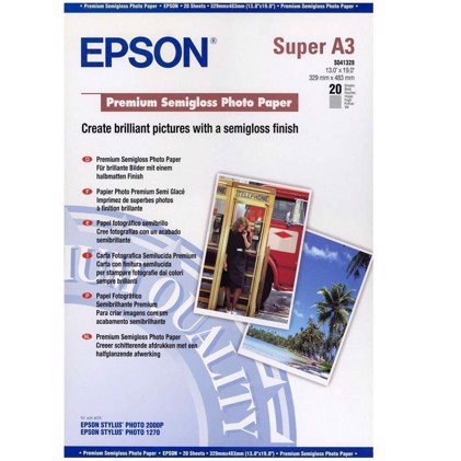 Epson Premium Semigloss Photo Paper 251 g, A3+ 20 feuilles