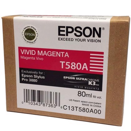 Epson Vivid Magenta Cartouche d\'encre 80 ml T580A - Epson Pro 3880