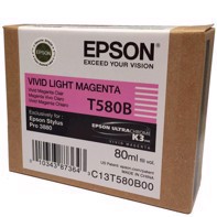 Epson Vivid Light Magenta Cartouche d'encre 80 ml T580B - Epson Pro 3880