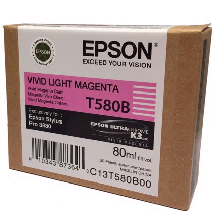 Epson Vivid Light Magenta Cartouche d\'encre 80 ml T580B - Epson Pro 3880
