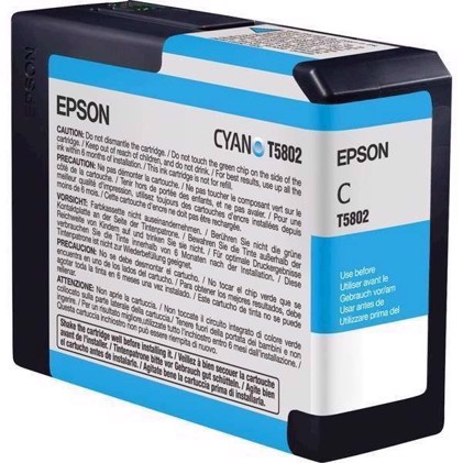 Epson Cyan Cartouche d\'encre 80 ml T5802 - Epson Pro 3800 et 3880