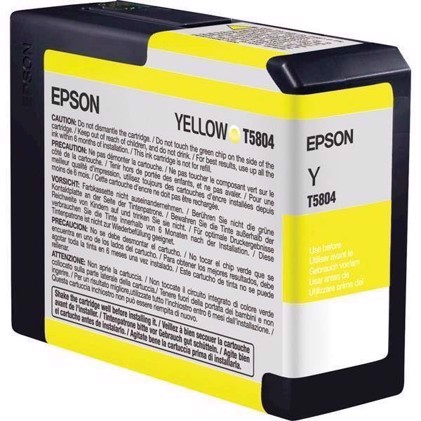 Epson Yellow Cartouche d\'encre 80 ml T5804 - Epson Pro 3800 et 3880