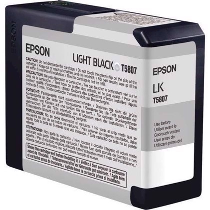 Epson Light Black Cartouche d\'encre 80 ml T5807 - Epson Pro 3800 et 3880