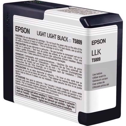 Epson Light Light Black Cartouche d\'encre 80 ml T5809 - Epson Pro 3800 et 3880