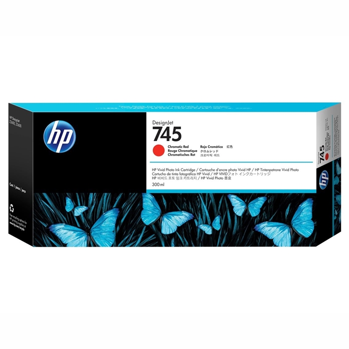 HP 745 cromatic red Cartouche d\'encre, 300 ml