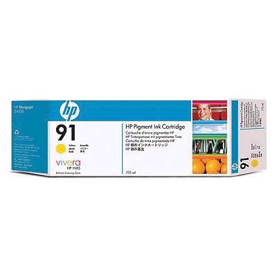 HP 91 - Cartouche d\'encre jaune de 775 ml