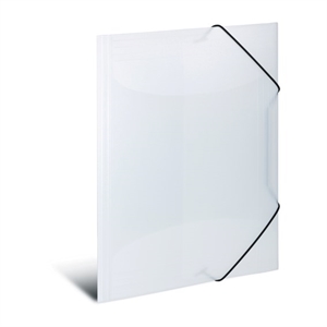 HERMA Classeur à élastique 3 volets en PP format A3 transparent blanc
