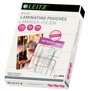Leitz Pochettes de plastification brillantes 125 microns A6 (100)