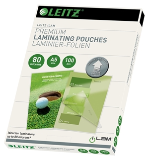 Leitz Pochette de plastification UDT brillant 80my A5 (100)